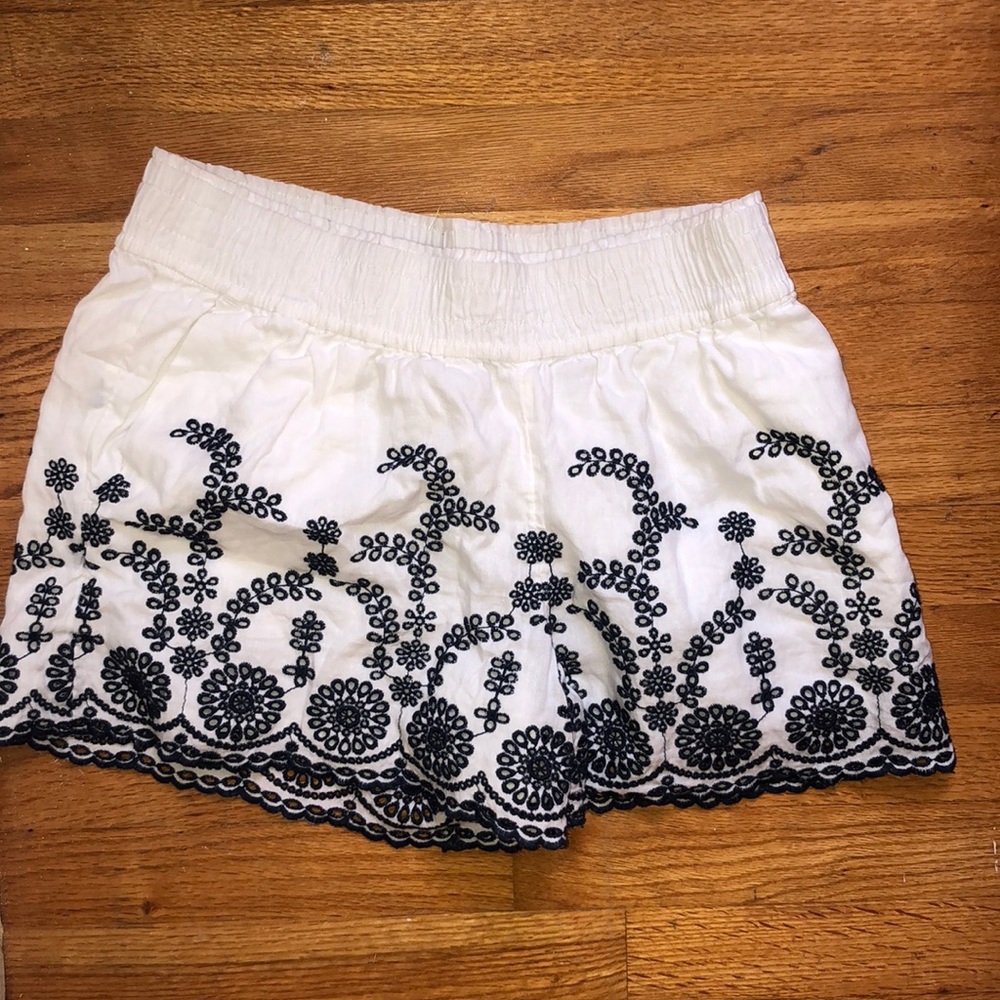 JCrew White Eyelet Shorts